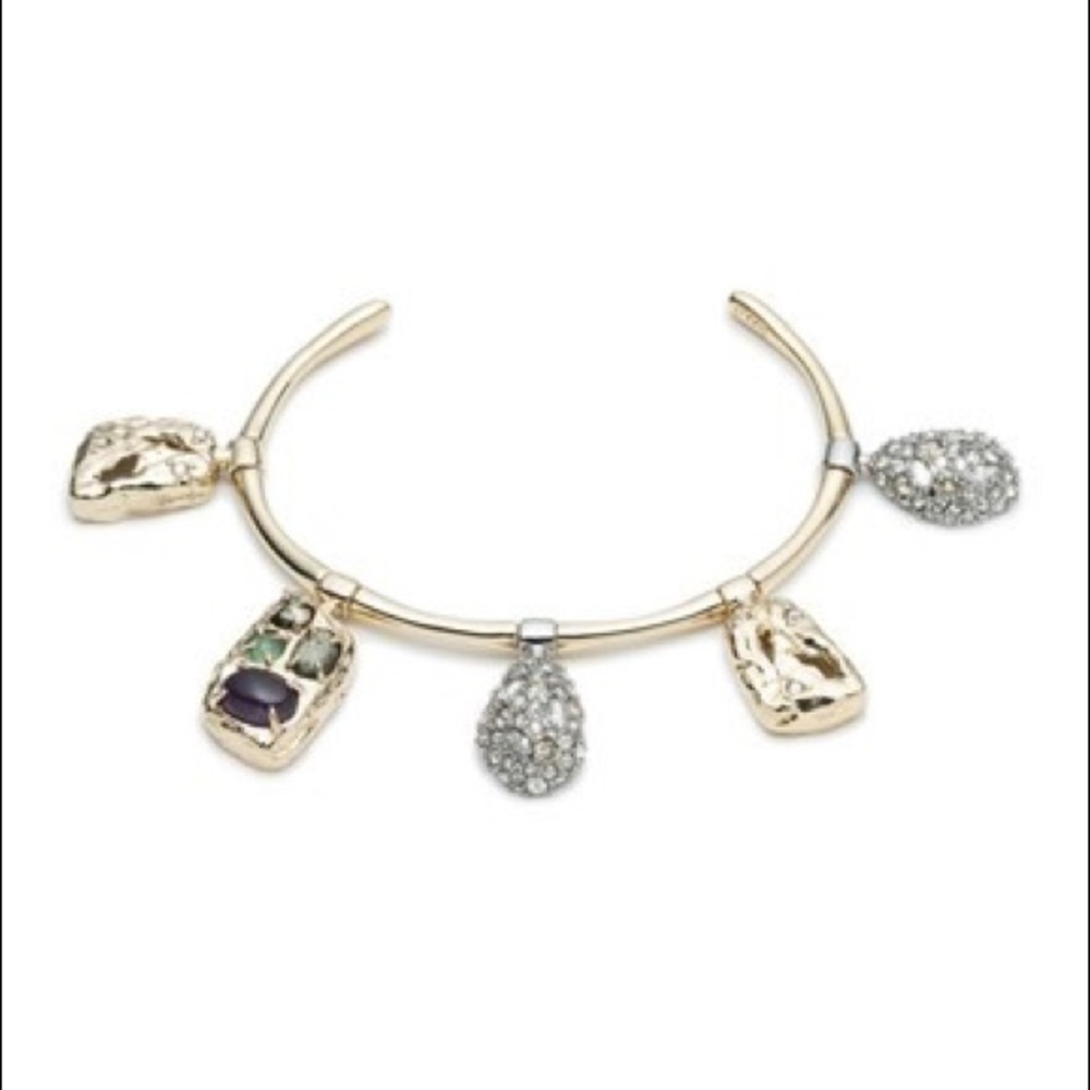 Alexis Bittar 10K Gold Crystal Charm Bracelet